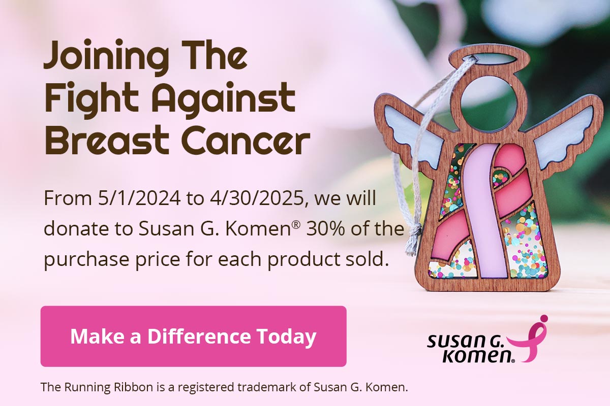 Join the Fight Against Breast Cancer. From 5/1/2024 to 4/30/2025, Forged Flare® will donate to Susan G. Komen® 30% of the purchase price for each product sold. Make a Difference Today. The Running Ribbon is a registered trademark of Susan G. Komen.