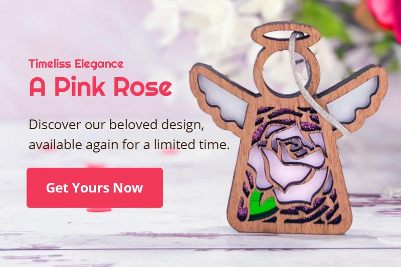 Timeless Elegance. A Pink Rose. Discover our beloved design, available again for a limited time. Get Yours Now.