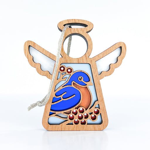 Bluebird ornament perfect as a gift for bird lovers, capturing the essence of bird watching.